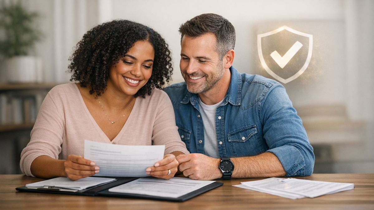 Family comparing education savings options at a kitchen table.